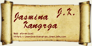 Jasmina Kangrga vizit kartica